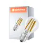 Ledvance Classic Superior LED Glühbirne E27 Birne Fadenlampe Klar 8.2W 1521lm - 827 Extra Warmweiß | Dimmbar - Ersatz Für 100W