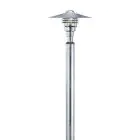 Nordlux Vejers 2M Sockellampe Verzinkter Stahl und Glas Grau | IP54 - Geeignet für E27